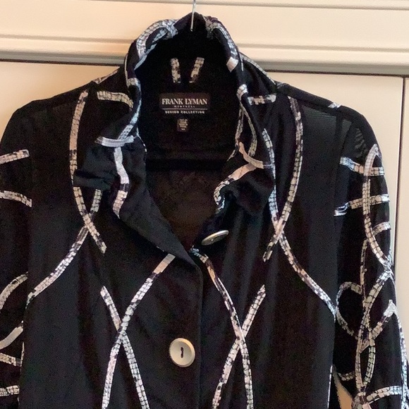 Elegant Frank Lyman Sheer Jacket with lace detail - Picture 2 of 6